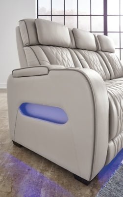 Boyington Power Reclining Sofa - Gray Reclining Sofa modern furniture Contempo Furniture