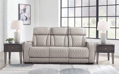 Boyington Power Reclining Sofa - Gray Reclining Sofa modern furniture Contempo Furniture