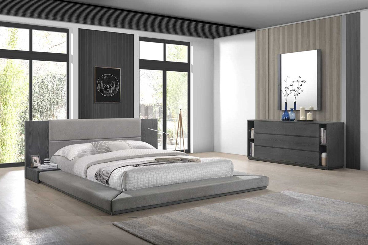 California King Jagger Modern Grey Bedroom Set
