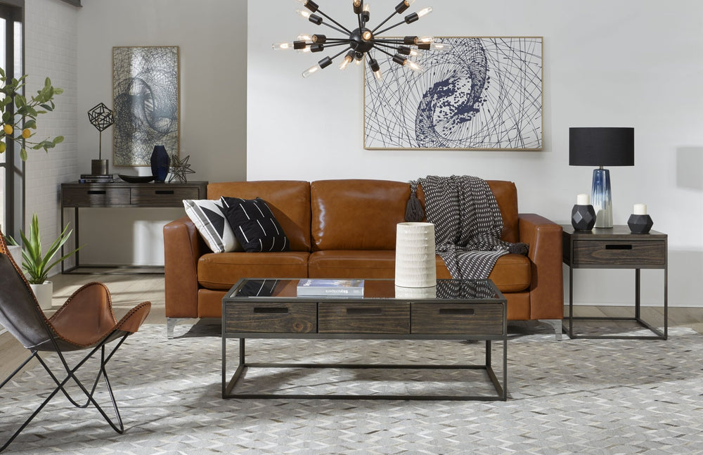 Bradley One - Drawer End Table in Double Fudge End Table modern furniture Contempo Furniture