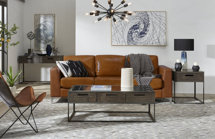 Bradley Three - Drawer Coffee Table in Double Fudge Coffee Table modern furniture Contempo Furniture