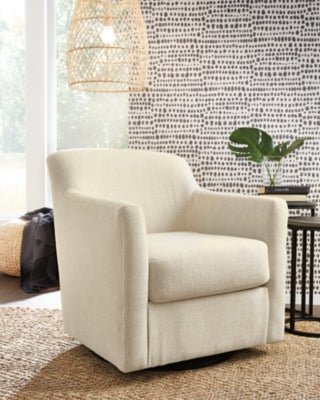 Bradney Swivel Accent Chair - Beige Swivel Chair modern furniture Contempo Furniture