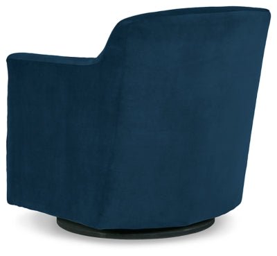 Bradney Swivel Accent Chair - Blue Swivel Chair modern furniture Contempo Furniture