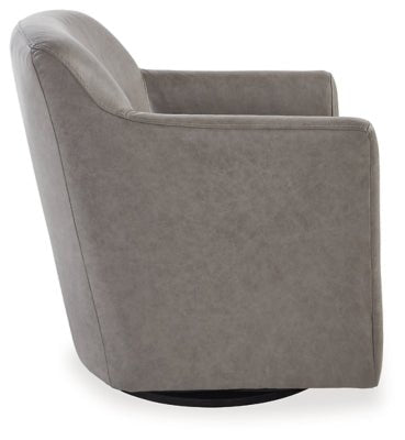 Bradney Swivel Accent Chair - Dark Gray Swivel Chair modern furniture Contempo Furniture