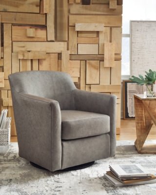 Bradney Swivel Accent Chair - Dark Gray Swivel Chair modern furniture Contempo Furniture
