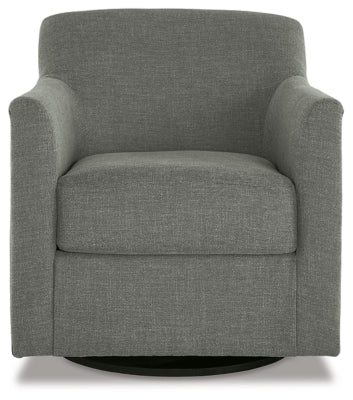 Bradney Swivel Accent Chair - Gray Swivel Chair modern furniture Contempo Furniture