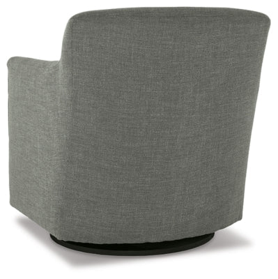 Bradney Swivel Accent Chair - Gray Swivel Chair modern furniture Contempo Furniture
