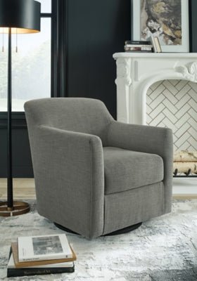 Bradney Swivel Accent Chair - Gray Swivel Chair modern furniture Contempo Furniture