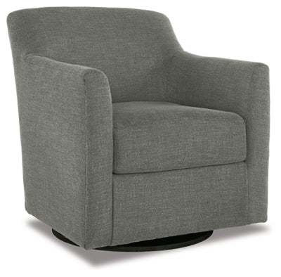 Bradney Swivel Accent Chair - Gray Swivel Chair modern furniture Contempo Furniture