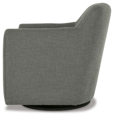 Bradney Swivel Accent Chair - Gray Swivel Chair modern furniture Contempo Furniture