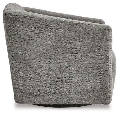 Bramner Accent Chair - Dark Gray Swivel Chair modern furniture Contempo Furniture