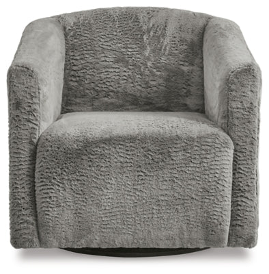Bramner Accent Chair - Dark Gray Swivel Chair modern furniture Contempo Furniture