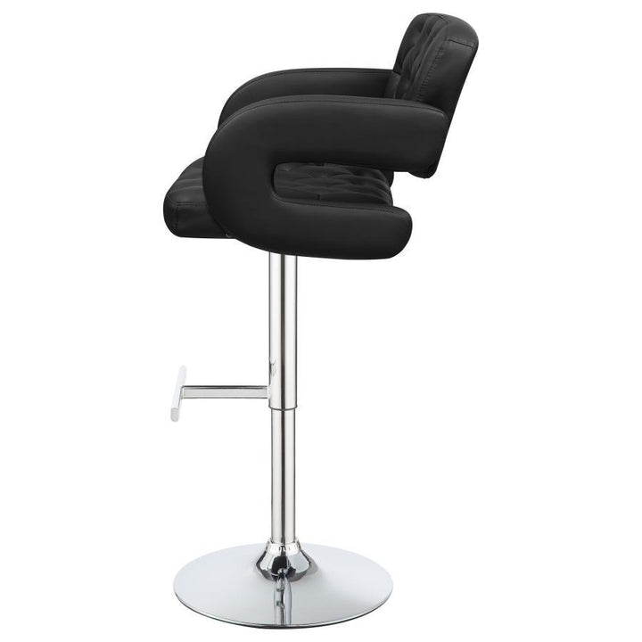 Brandi - Adjustable Bar Stool - Black And Chrome Adjustable Height modern furniture Contempo Furniture
