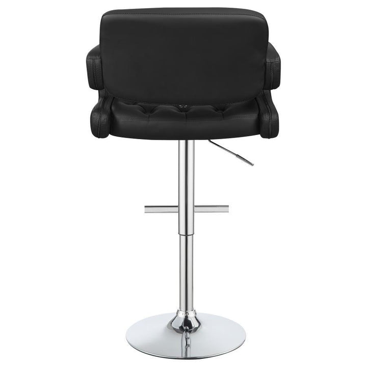 Brandi - Adjustable Bar Stool - Black And Chrome Adjustable Height modern furniture Contempo Furniture