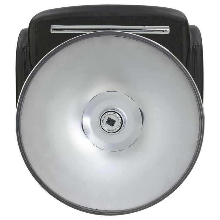 Brandi - Adjustable Bar Stool - Black And Chrome Adjustable Height modern furniture Contempo Furniture