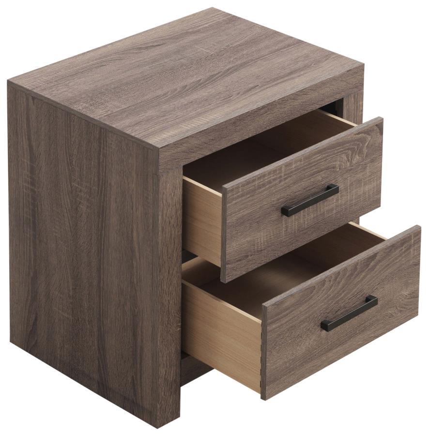 Brantford - 2 - Drawer Nightstand - Barrel Oak Accent Nightstand modern furniture Contempo Furniture