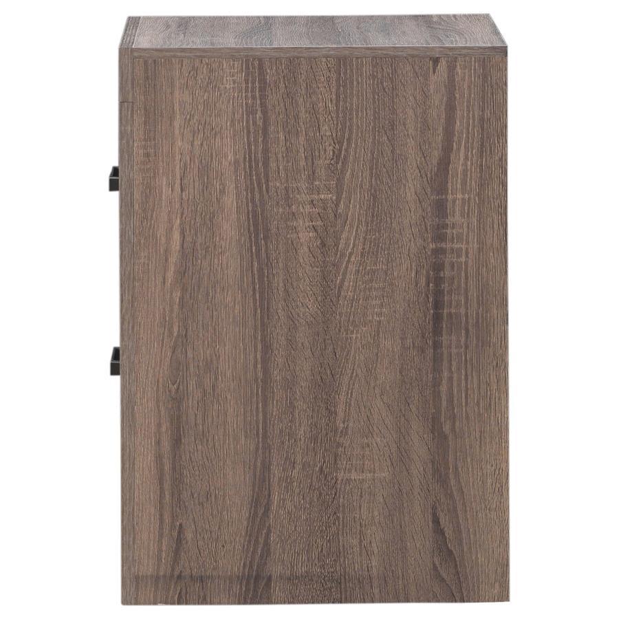 Brantford - 2 - Drawer Nightstand - Barrel Oak Accent Nightstand modern furniture Contempo Furniture