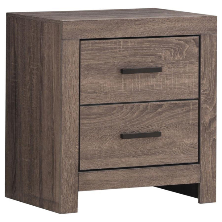 Brantford - 2 - Drawer Nightstand - Barrel Oak Accent Nightstand modern furniture Contempo Furniture