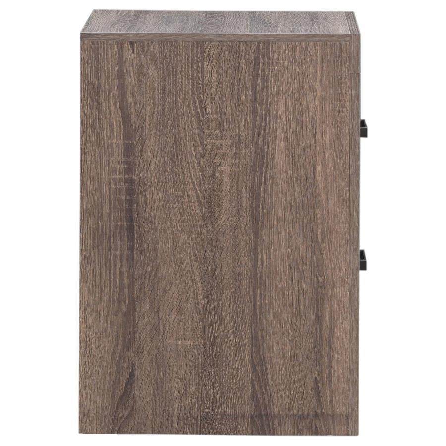 Brantford - 2 - Drawer Nightstand - Barrel Oak Accent Nightstand modern furniture Contempo Furniture