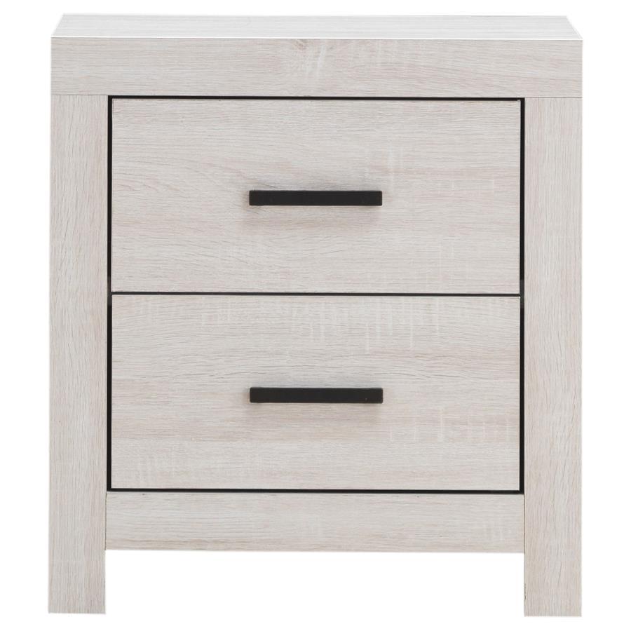 Brantford - 2 - Drawer Nightstand - Coastal White Accent Nightstand modern furniture Contempo Furniture