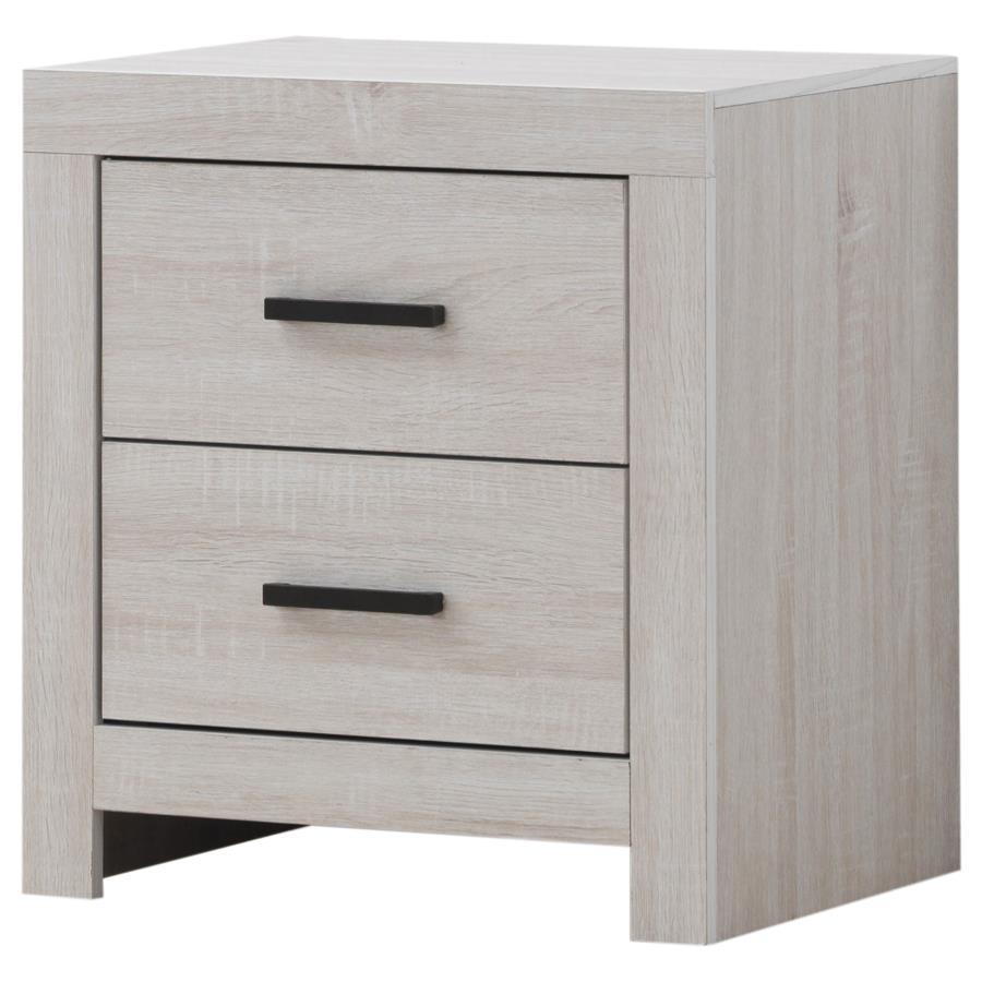 Brantford - 2 - Drawer Nightstand - Coastal White Accent Nightstand modern furniture Contempo Furniture