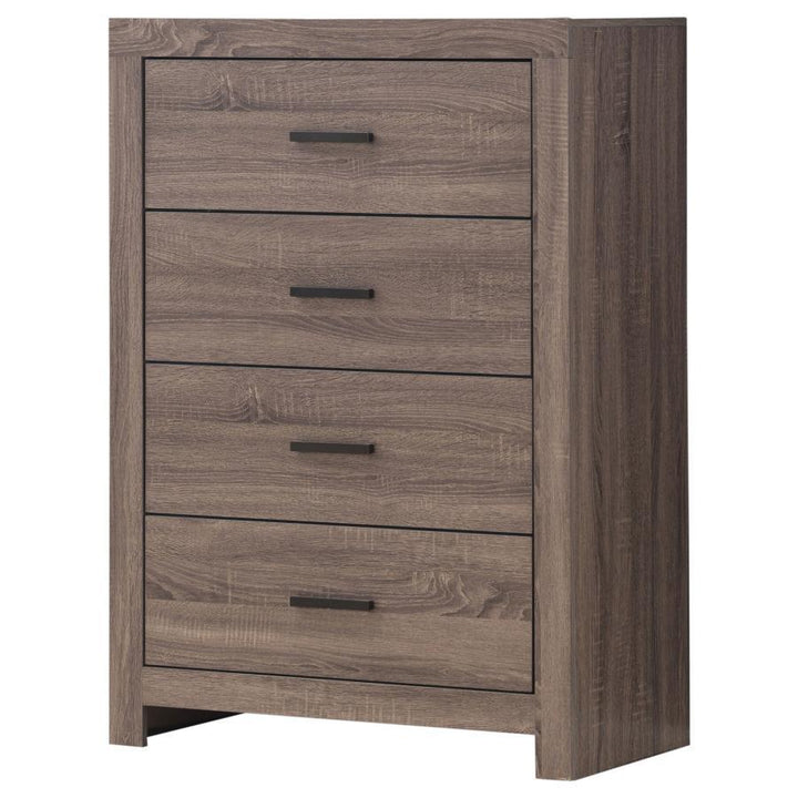Brantford - 4 - Drawer Bedroom Chest - Barrel Oak Accent Chest modern furniture Contempo Furniture
