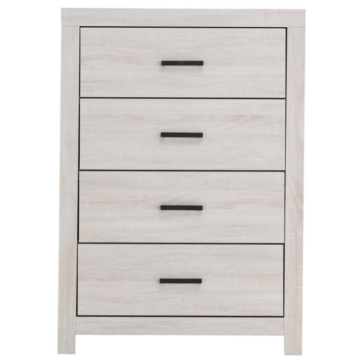 Brantford - 4 - Drawer Bedroom Chest - Coastal White Accent Chest modern furniture Contempo Furniture