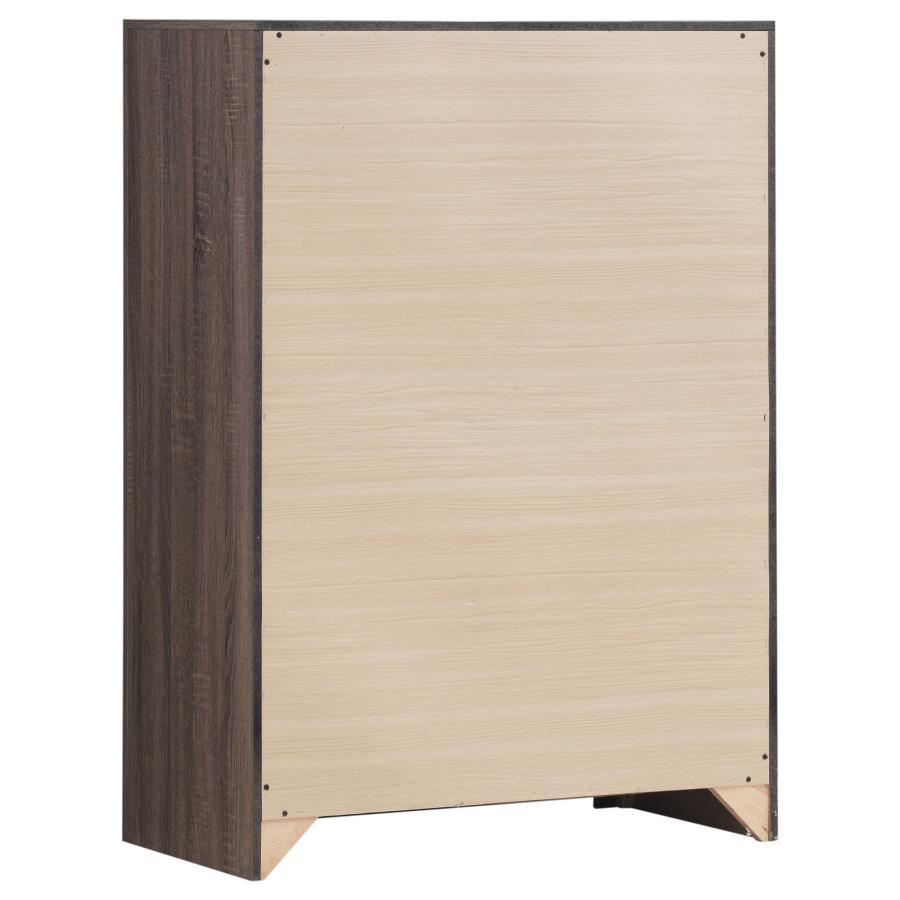 Brantford - 5 Piece Queen Bedroom Set - Barrel Oak 5 - Piece Bedroom Set modern furniture Contempo Furniture