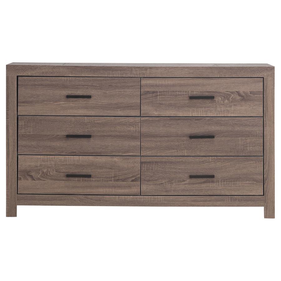 Brantford - 6 - Drawer Dresser - Barrel Oak Dressers modern furniture Contempo Furniture