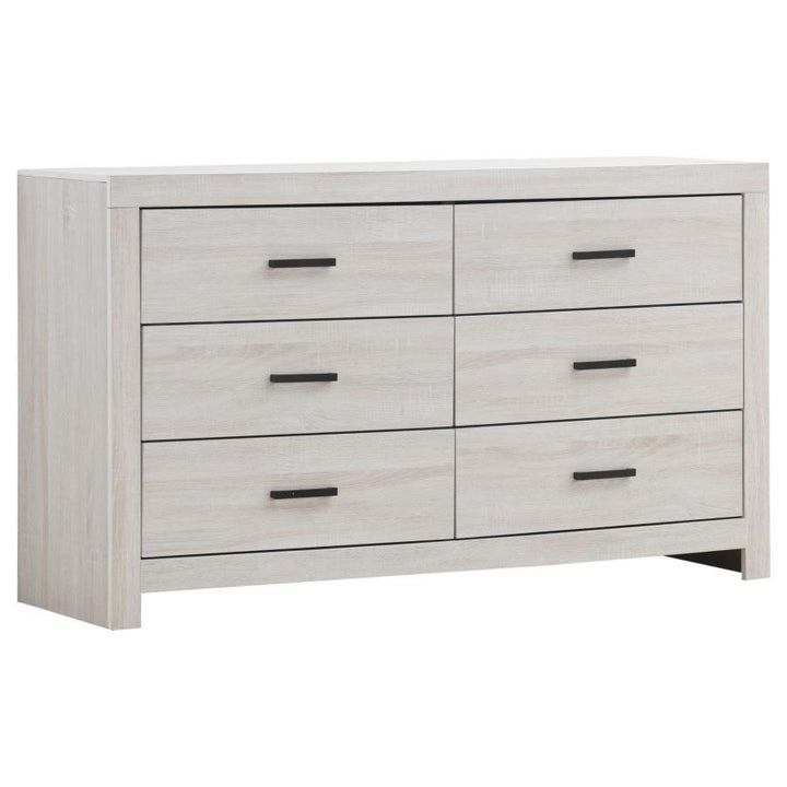 Brantford - 6 - Drawer Dresser - Coastal White Dressers modern furniture Contempo Furniture