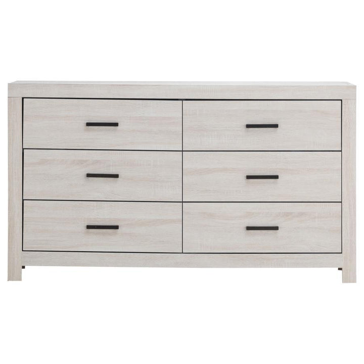 Brantford - 6 - Drawer Dresser - Coastal White Dressers modern furniture Contempo Furniture