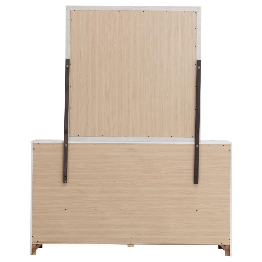 Brantford - 6 - Drawer Dresser With Mirror - Coastal White Dresser & Mirror modern furniture Contempo Furniture