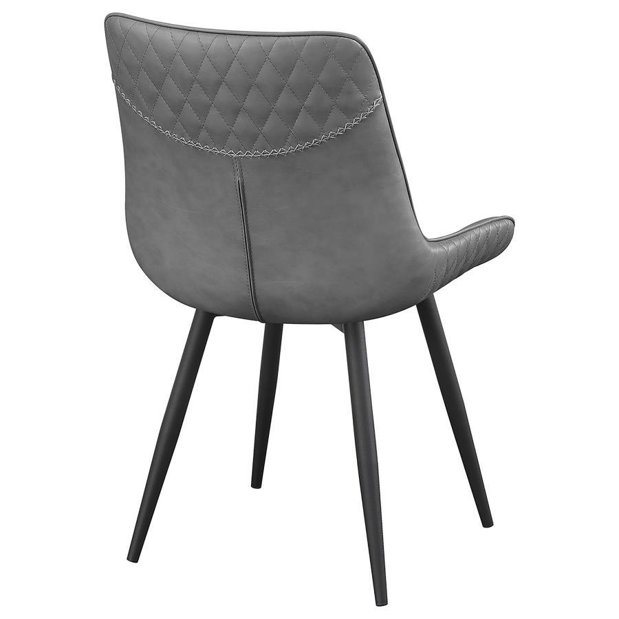 Brassie - Upholstered Swivel Dining Side Chair (Set of 2) - Gray Chair Set modern furniture Contempo Furniture