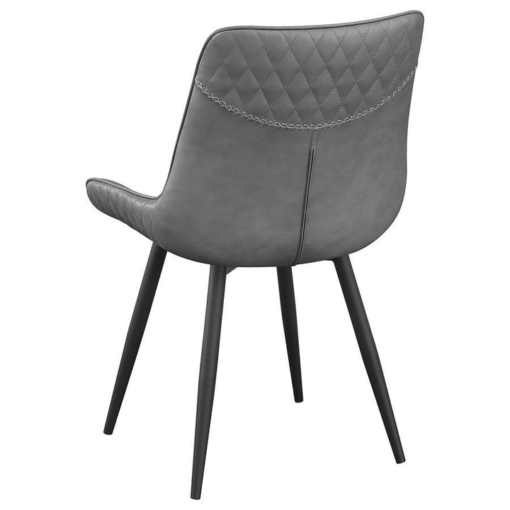 Brassie - Upholstered Swivel Dining Side Chair (Set of 2) - Gray Chair Set modern furniture Contempo Furniture