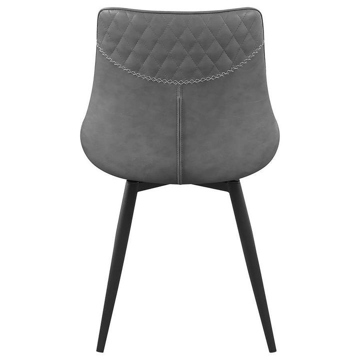 Brassie - Upholstered Swivel Dining Side Chair (Set of 2) - Gray Chair Set modern furniture Contempo Furniture