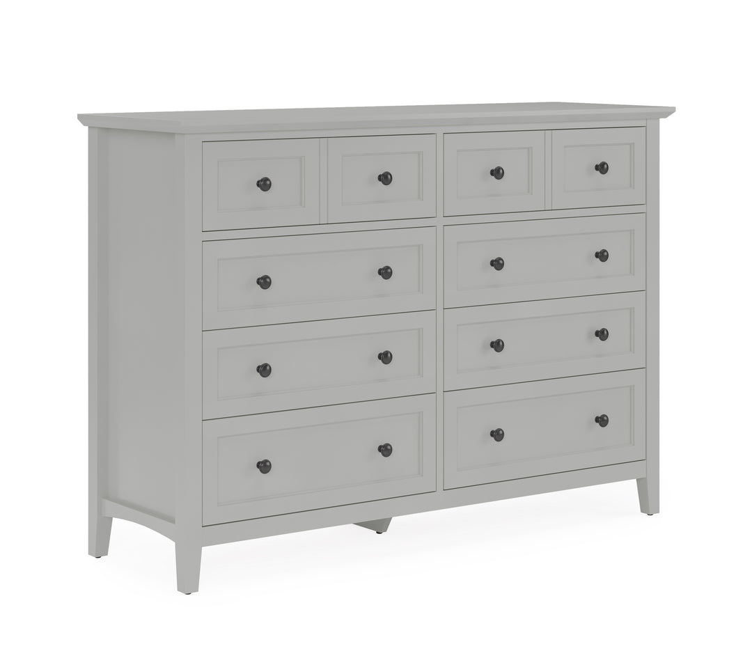 Modus Furniture Pnkg82A Grace Eight Drawer Dresser In Elephant Gray 2024