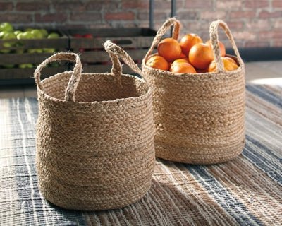 Brayton Basket (Set of 2) - Beige Storage Basket modern furniture Contempo Furniture