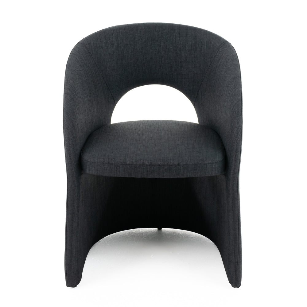 Brea - Charcoal Fabric Dining Chair - View 2