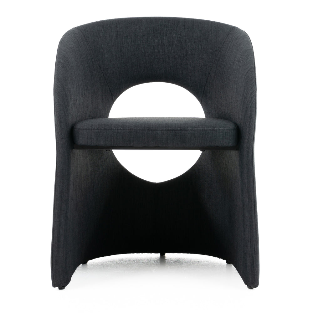 Brea - Charcoal Fabric Dining Chair - View 3