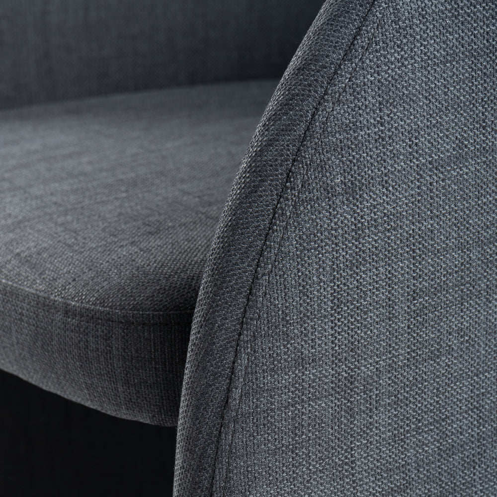 Brea - Charcoal Fabric Dining Chair - View 7