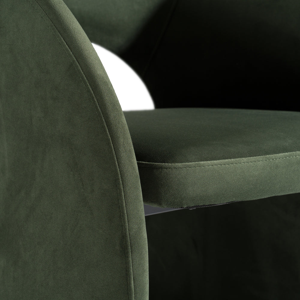 Brea - Modern Dining Green Chair - View 6
