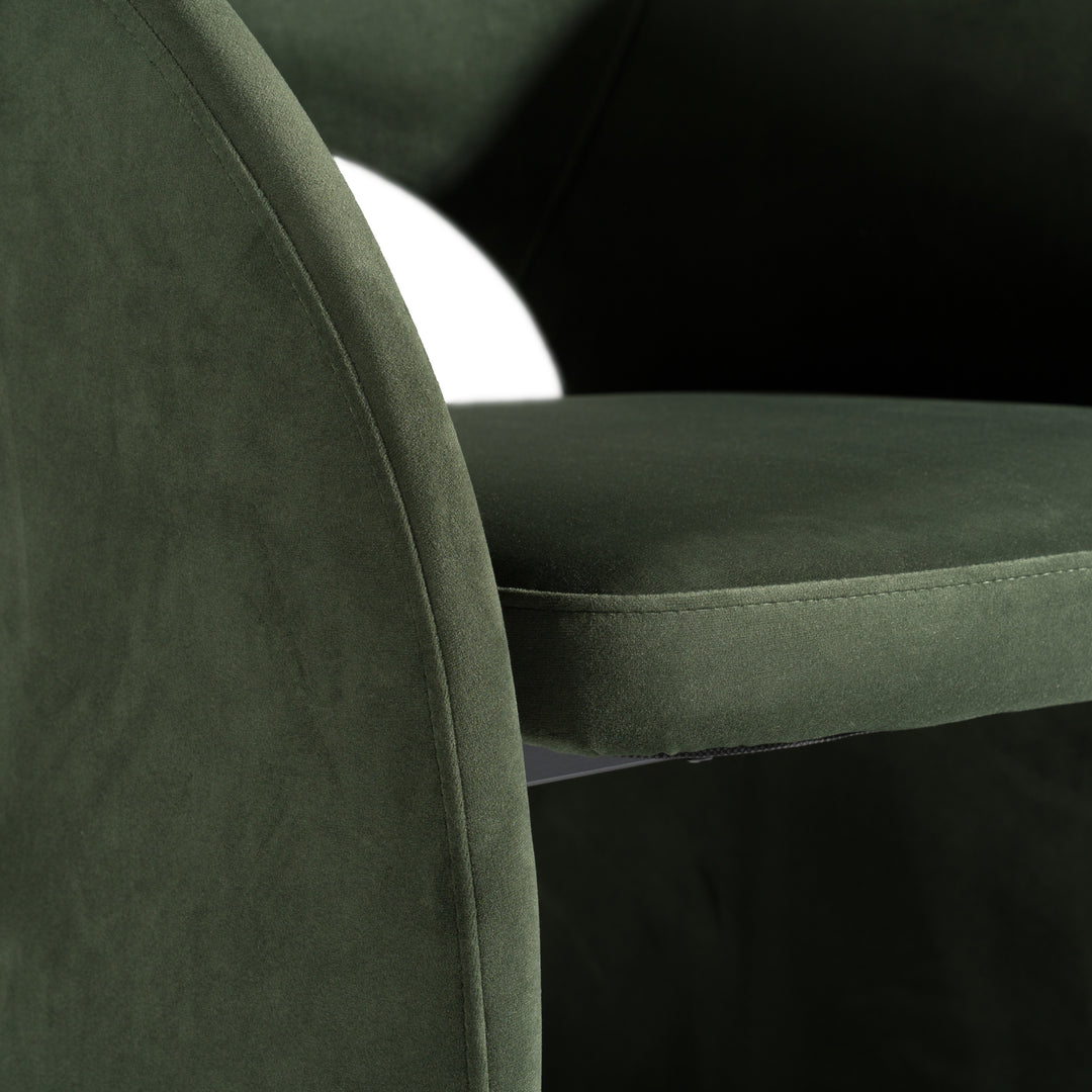 Brea  Modern Dining Green Chair