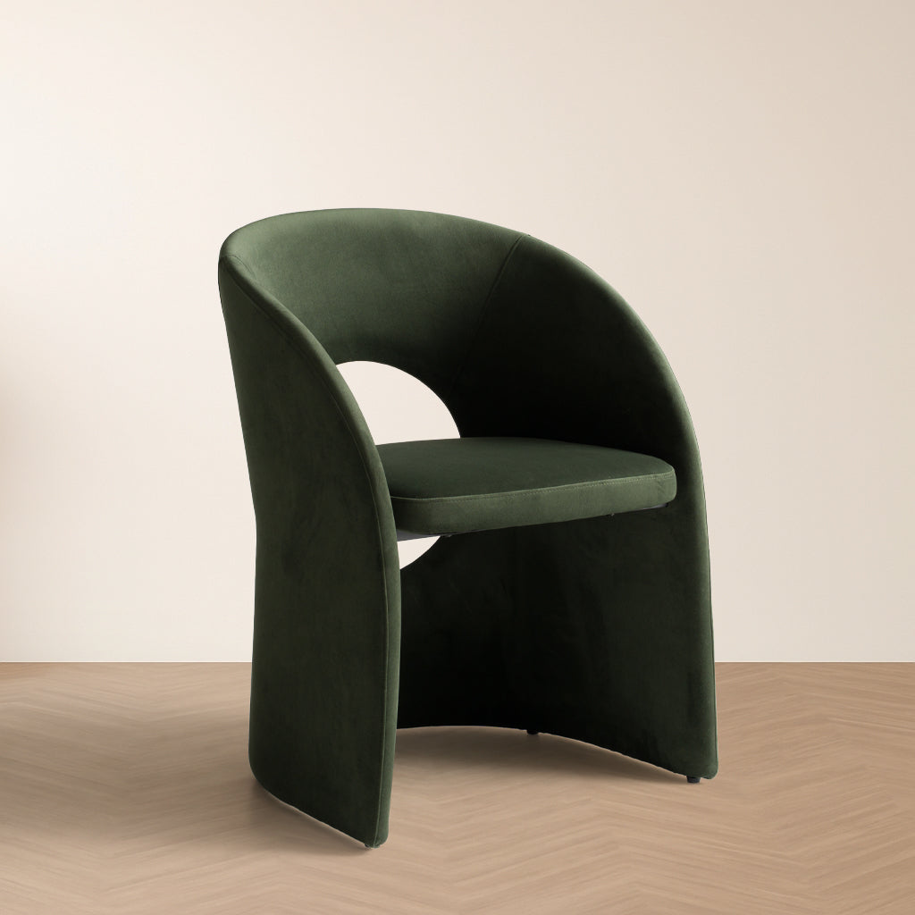 Brea  Modern Dining Green Chair