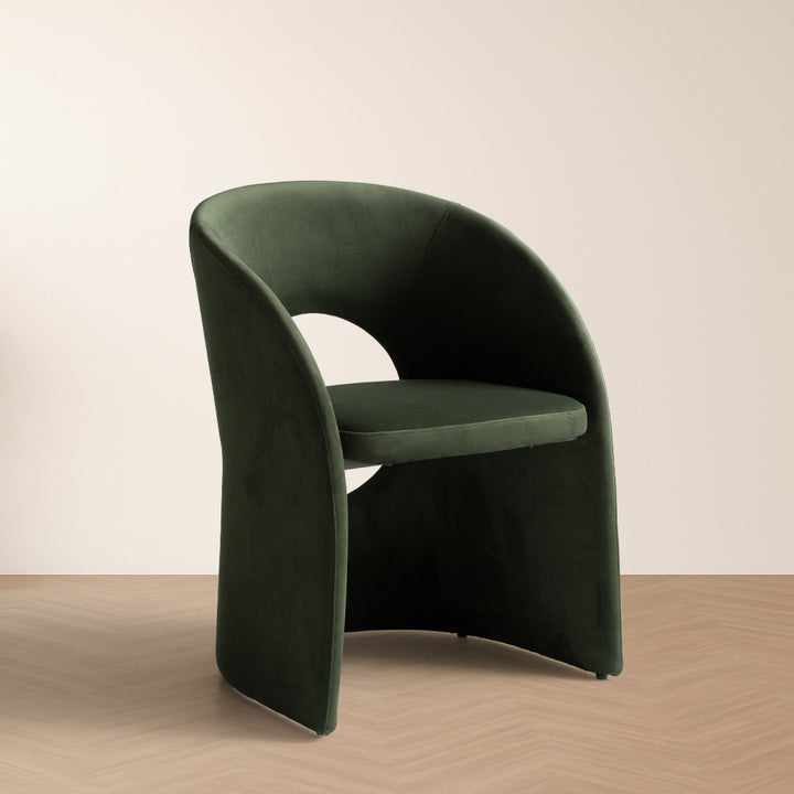 Brea  Modern Dining Green Chair