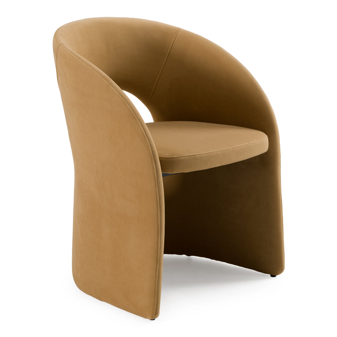 Brea  Modern Tan Fabric Dining Chair