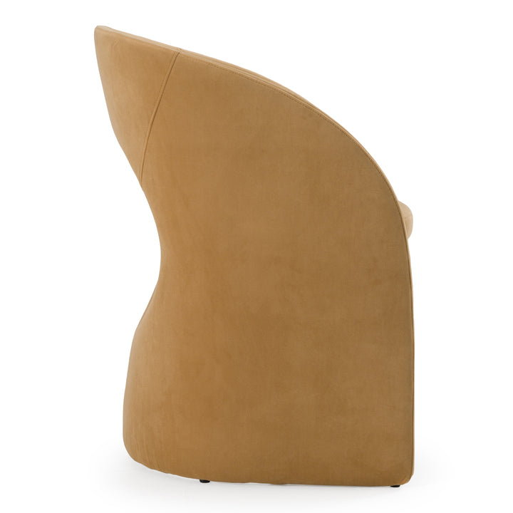 Brea  Modern Tan Fabric Dining Chair