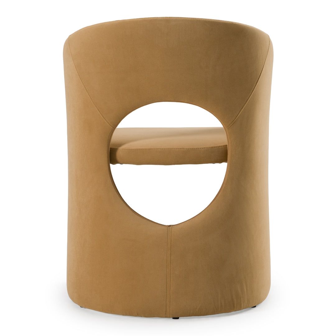 Brea  Modern Tan Fabric Dining Chair