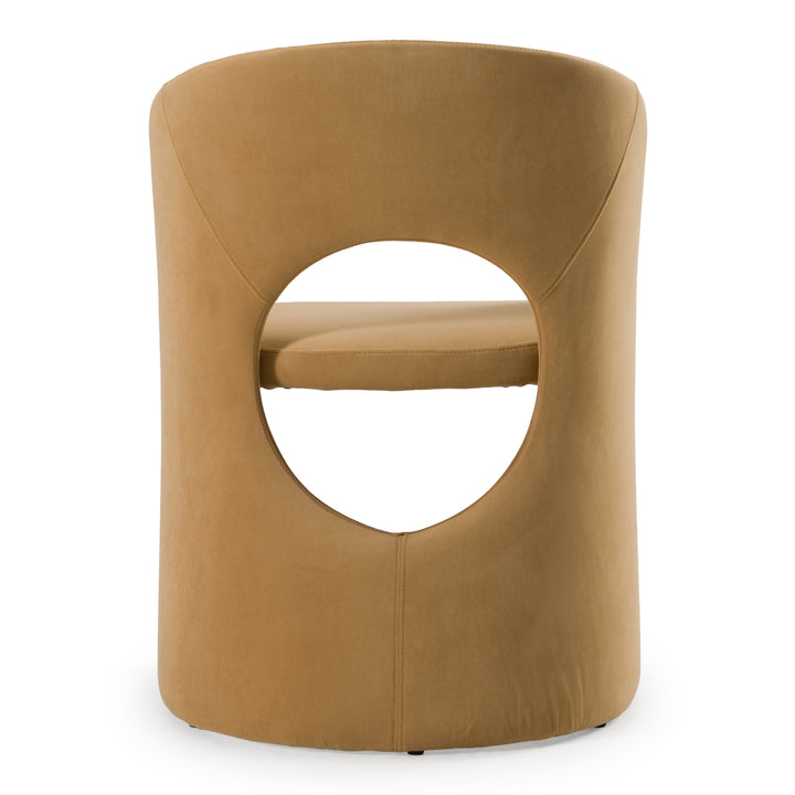 Brea  Modern Tan Fabric Dining Chair