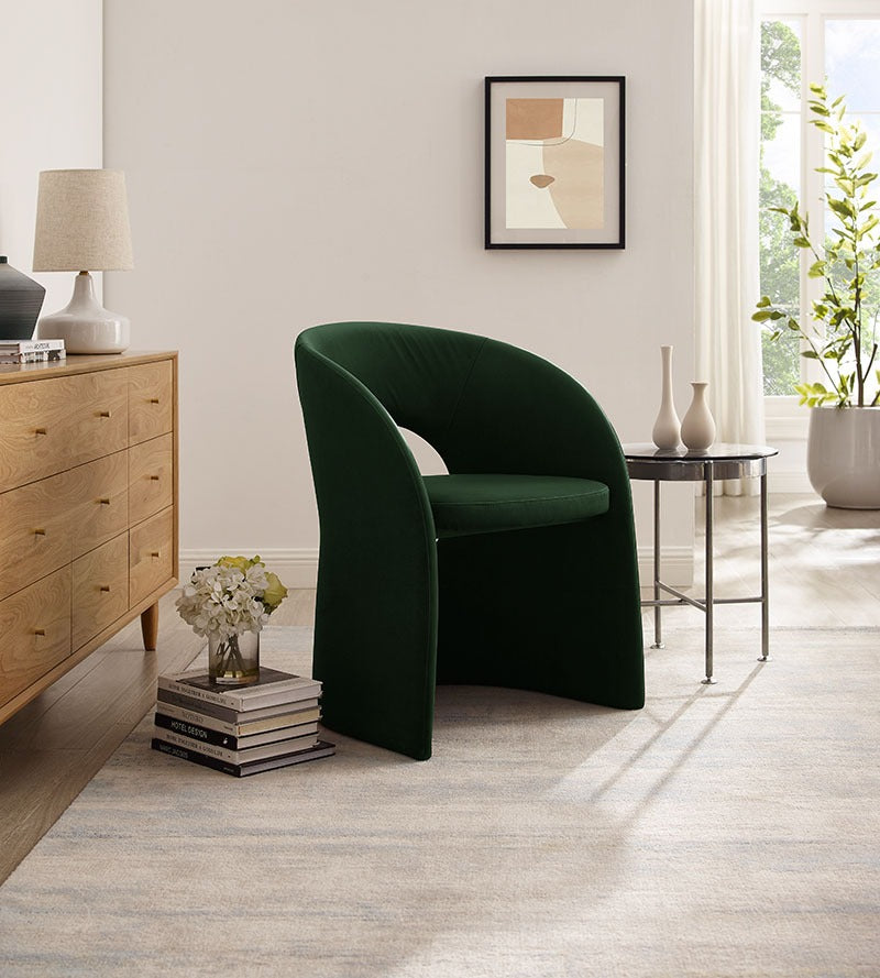 Brea - Modern Dining Green Chair - View 2