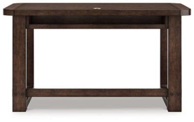 Breckington 56" Home Office Desk - Dark Brown Writing Desk modern furniture Contempo Furniture